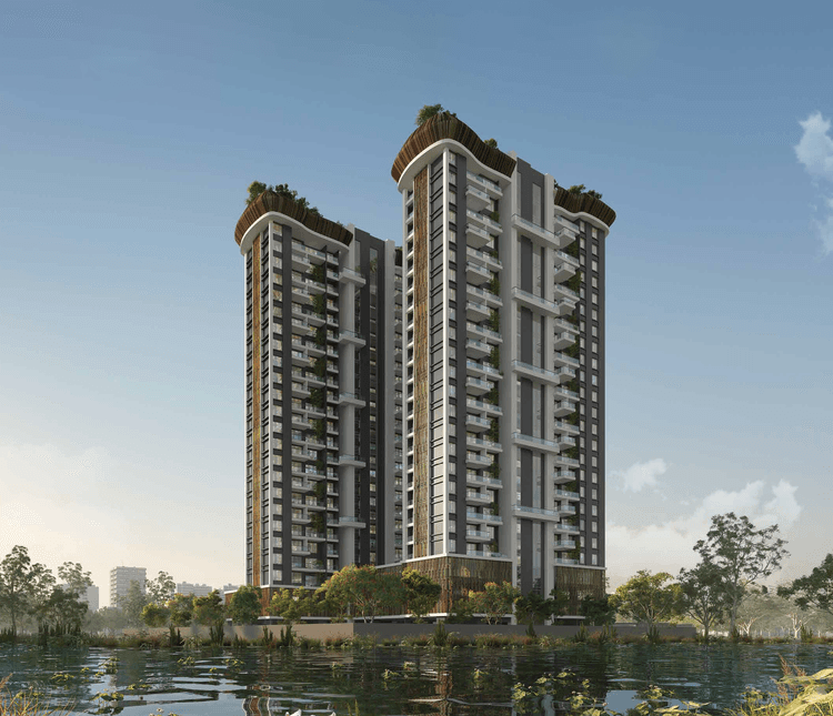 View of 600 River Road Apartments - Premium Waterfront Living
